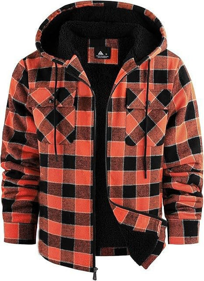 Thick Cotton Plaid Coat