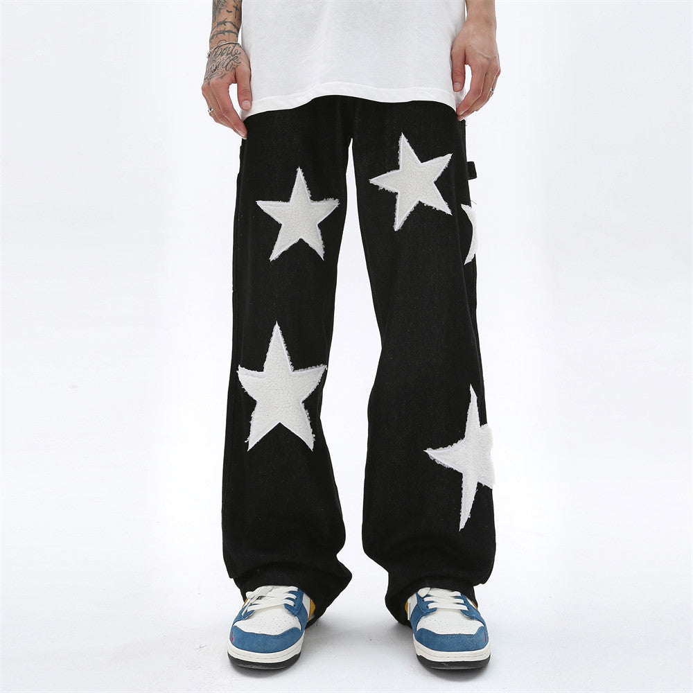 Men's Five Star Embroidered Jeans