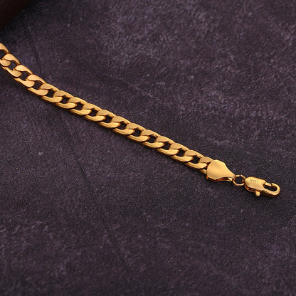 Unisex 18K Gold Plated Cuban Chain Necklace