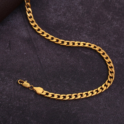 Unisex 18K Gold Plated Cuban Chain Necklace