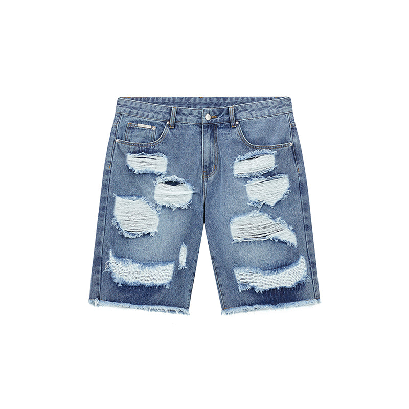 Casual Washed Denim Shorts