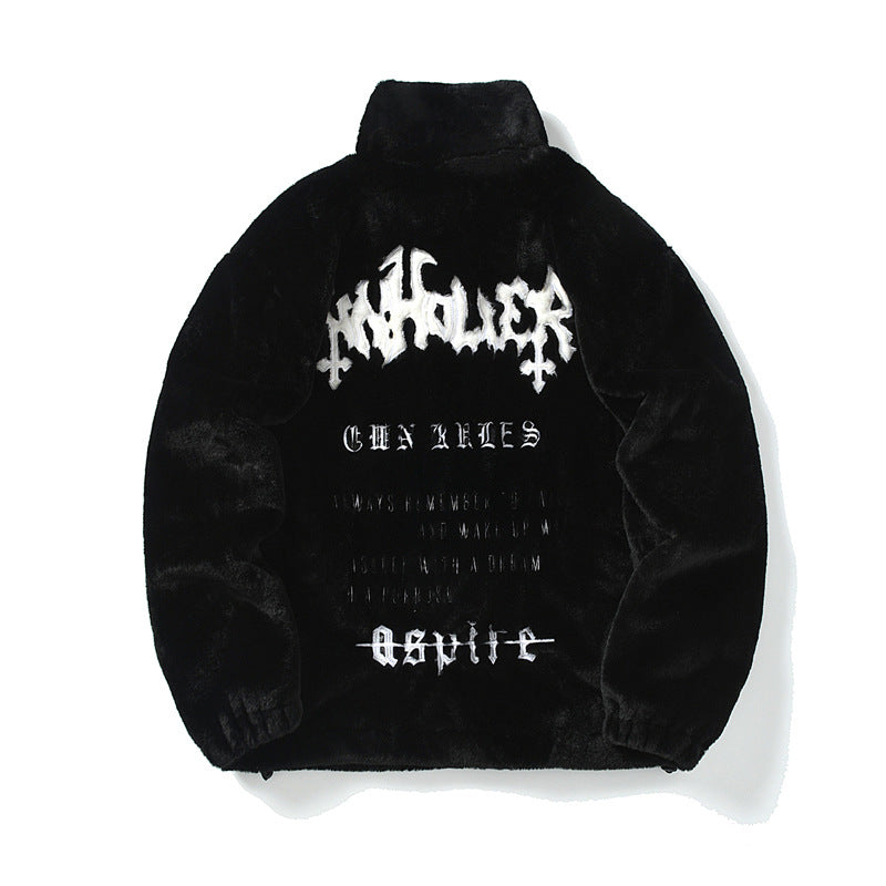 Men's Hip-Hop Fur-Lined Jacket