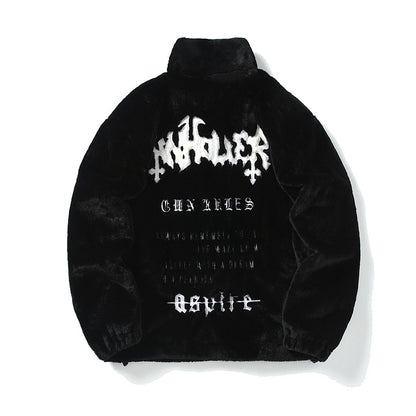 Men's Hip-Hop Fur-Lined Jacket