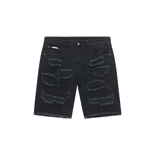 Casual Washed Denim Shorts