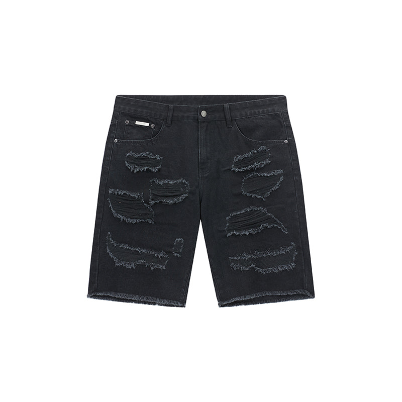 Casual Washed Denim Shorts