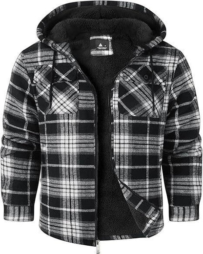 Thick Cotton Plaid Coat